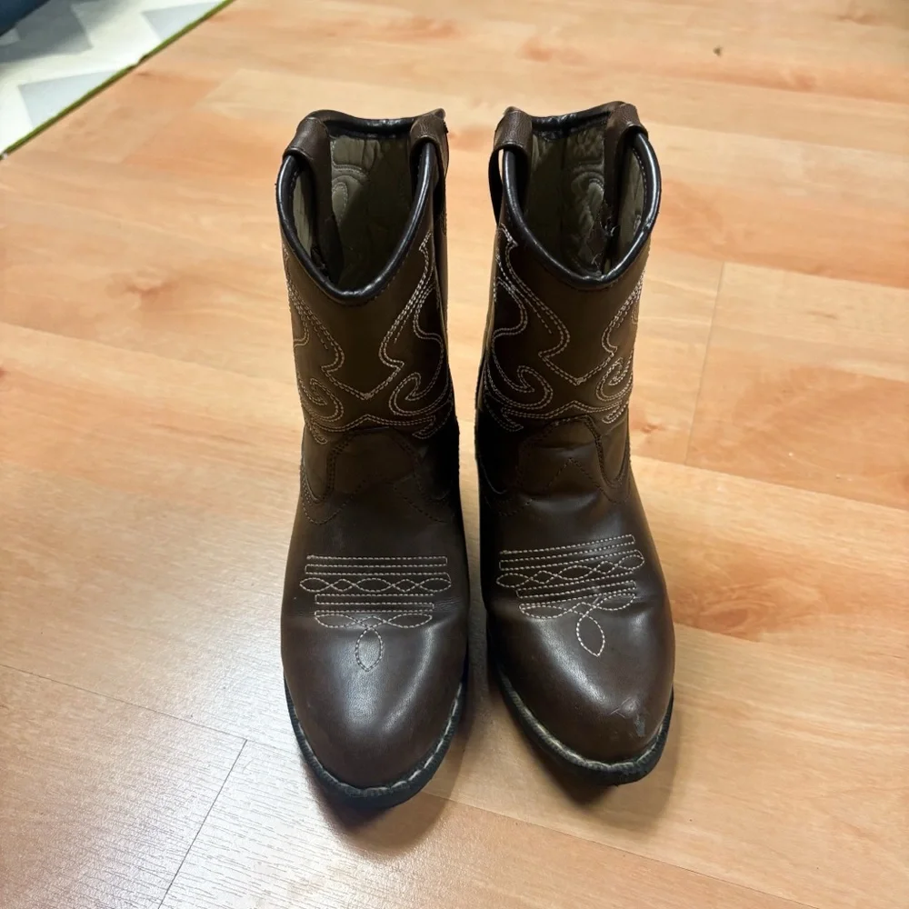 Canyon Trails Brown Lil Cowboy Pointed Toe Classic Western Boots Size 10